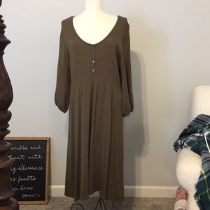 Medina Olive green sweater dress